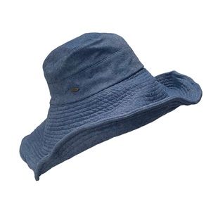 Coolibar blue wide rim adjustable hat